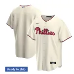 Philadelphias Phillies Nike Alternate Replica Team Jersey - Cream