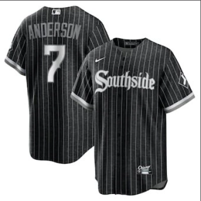 Tim Anderson Chicago White Sox Nike City Connect Replica Player Jersey - Black 01