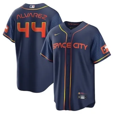 Yordan Alvarez Houston Astros Nike City Connect Replica Player Jersey - Navy 01