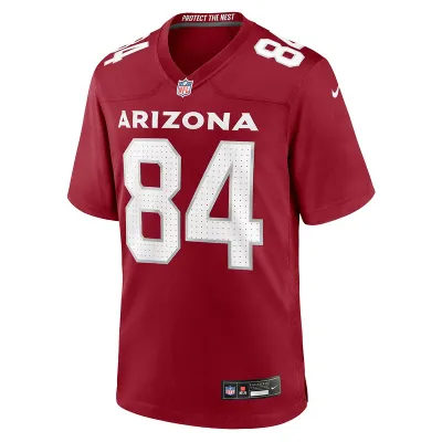Men's Arizona Cardinals Elijah Higgins Nike Cardinal Team Game Jersey 01