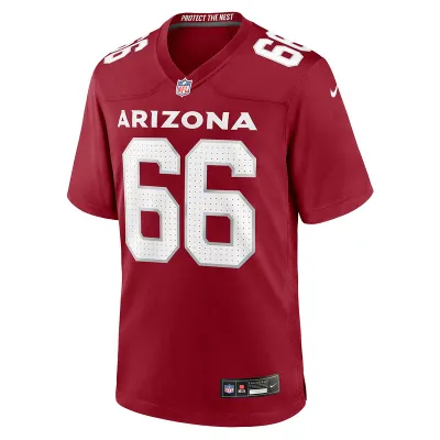 Men's Arizona Cardinals Jackson Barton Nike Cardinal Team Game Jersey 01