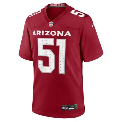 Men's Arizona Cardinals K'Von Wallace Nike Cardinal Team Game Jersey 01