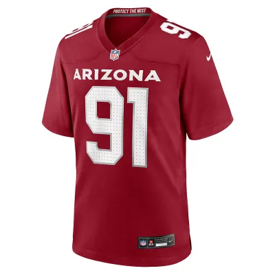Men's Arizona Cardinals L.J. Collier Nike Cardinal Game Player Jersey 01