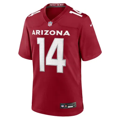 Men's Arizona Cardinals Michael Wilson Nike Cardinal Team Game Jersey 01