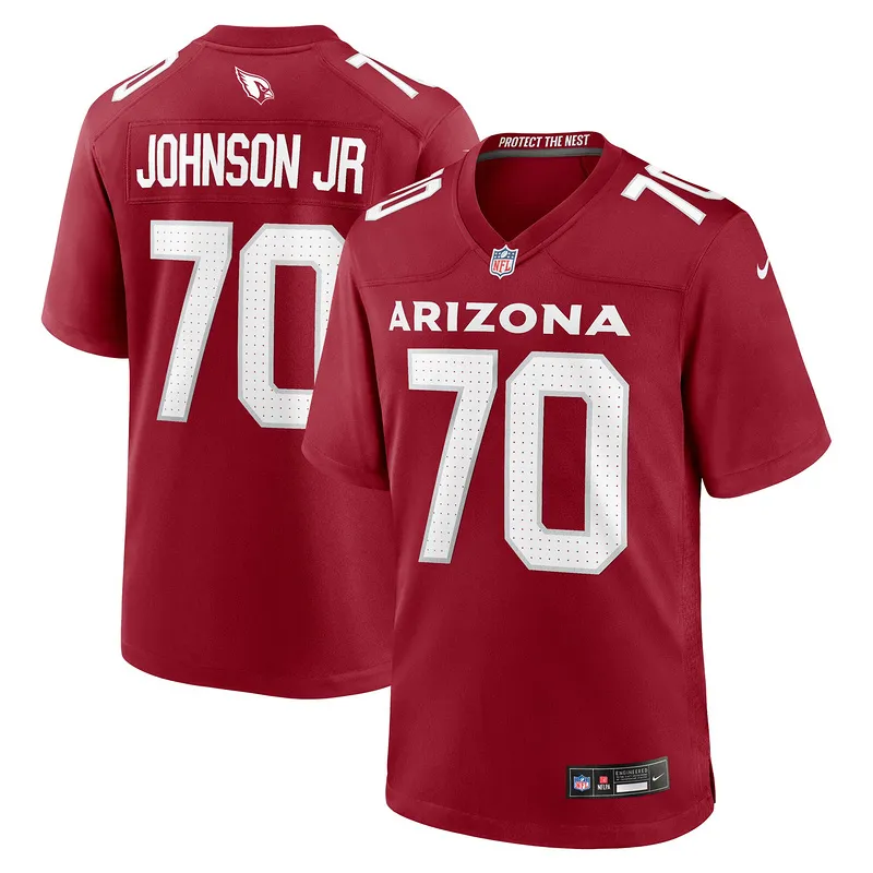 Arizona Cardinals Paris Johnson Jr. Nike Cardinal 2023 NFL Draft First Round Pick Game Jersey
