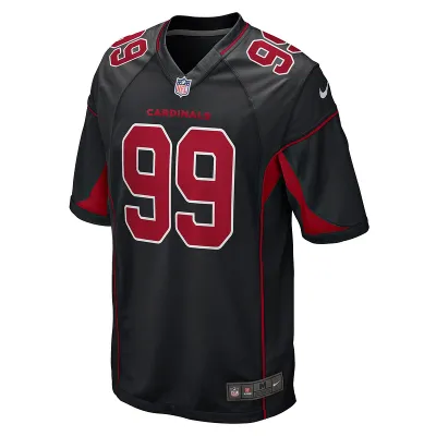 Men's Arizona Cardinals J.J. Watt Nike Black 2nd Alternate Game Jersey 01