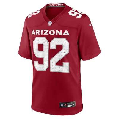 Men's Arizona Cardinals Krys Barnes Nike Cardinal Team Game Jersey 01