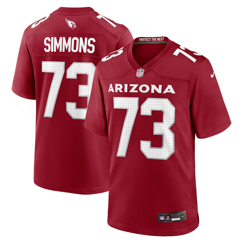 Men's Arizona Cardinals Lachavious Simmons Nike Cardinal Team Game Jersey