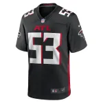 Men's Atlanta Falcons Nate Landman Nike Black Team Game Jersey
