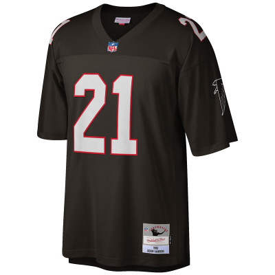 Atlanta Falcons Deion Sanders Mitchell &Ness Black Big&Tall 1992 Retired Player Replica Jersey 01
