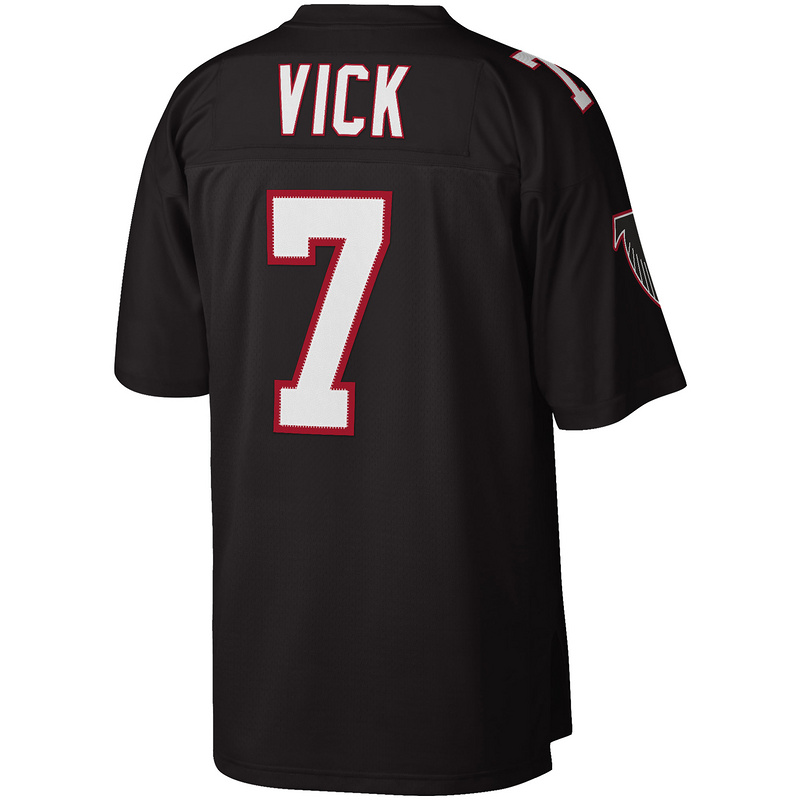 Atlanta Falcons Michael Vick Mitchell&Ness Black Big & Tall 2002 Retired Player Replica Jersey