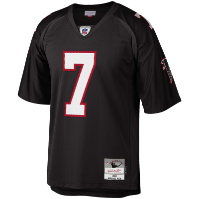 Atlanta Falcons Michael Vick Mitchell&Ness Black Big & Tall 2002 Retired Player Replica Jersey 01