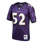 Baltimore Ravens 2000 Ray Lewis Mitchell &Ness Purple Authentic Throwback Retired Player Jersey