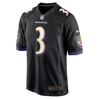 Men's Baltimore Ravens Odell Beckham Jr. Nike Black Alternate Game Jersey 01