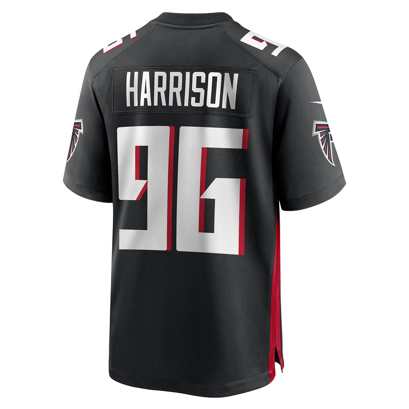 Men's Atlanta Falcons Zach Harrison Nike Black Team Game Jersey