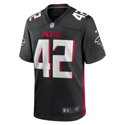 Men's Atlanta Falcons Godwin Igwebuike Nike Black Game Jersey 01