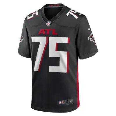 Men's Atlanta Falcons Eli Ankou Nike Black Game Jersey 01