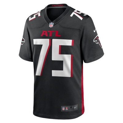 Men's Atlanta Falcons Eli Ankou Nike Black Game Jersey 01