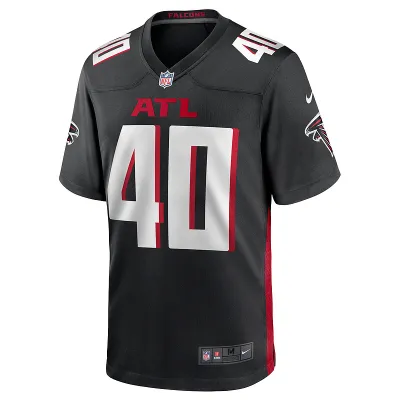 Men's Atlanta Falcons Keith Smith Nike Black Game Jersey 01