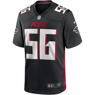 Men's Atlanta Falcons Keith Brooking Nike Black Game Retired Player Jersey 01