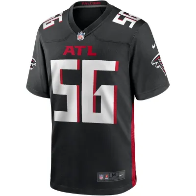 Men's Atlanta Falcons Keith Brooking Nike Black Game Retired Player Jersey 01