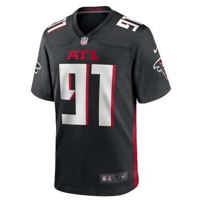 Men's Atlanta Falcons Demone Harris Nike Black Game Jersey 01