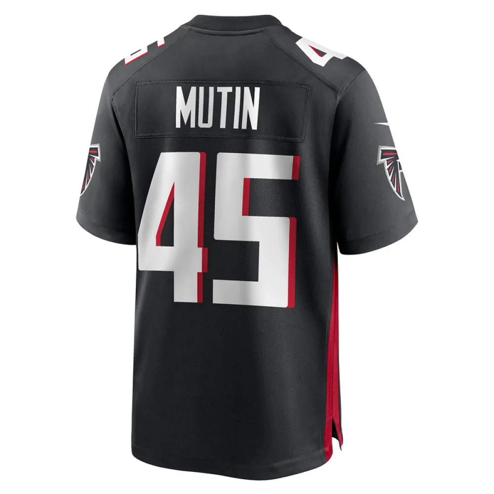 Men's Atlanta Falcons Donavan Mutin Nike Black Game Jersey