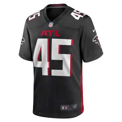 Men's Atlanta Falcons Donavan Mutin Nike Black Game Jersey 01