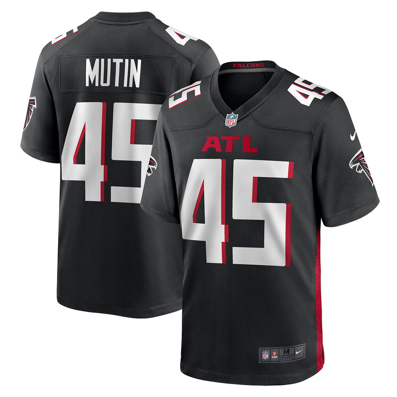 Men's Atlanta Falcons Donavan Mutin Nike Black Game Jersey