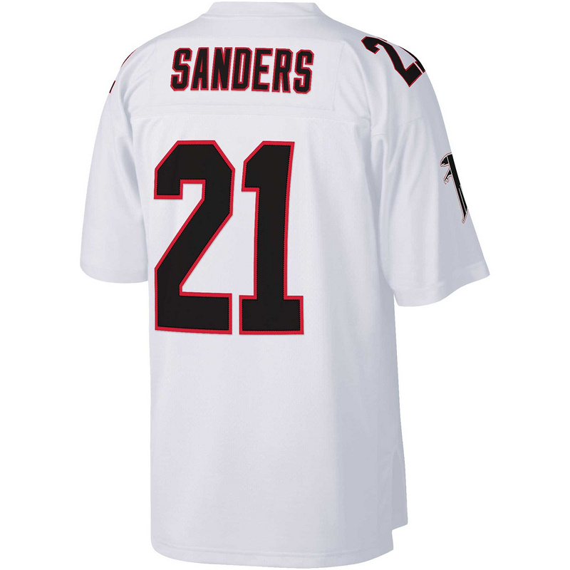 Atlanta Falcons Deion Sanders Mitchell &Ness White Big &Tall 1992 Retired Player Replica Jersey