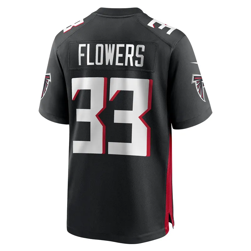 Men's Atlanta Falcons Tre Flowers Nike Black Team Game Jersey