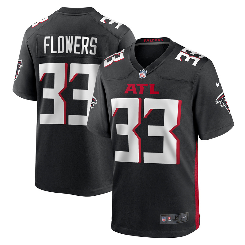 Men's Atlanta Falcons Tre Flowers Nike Black Team Game Jersey