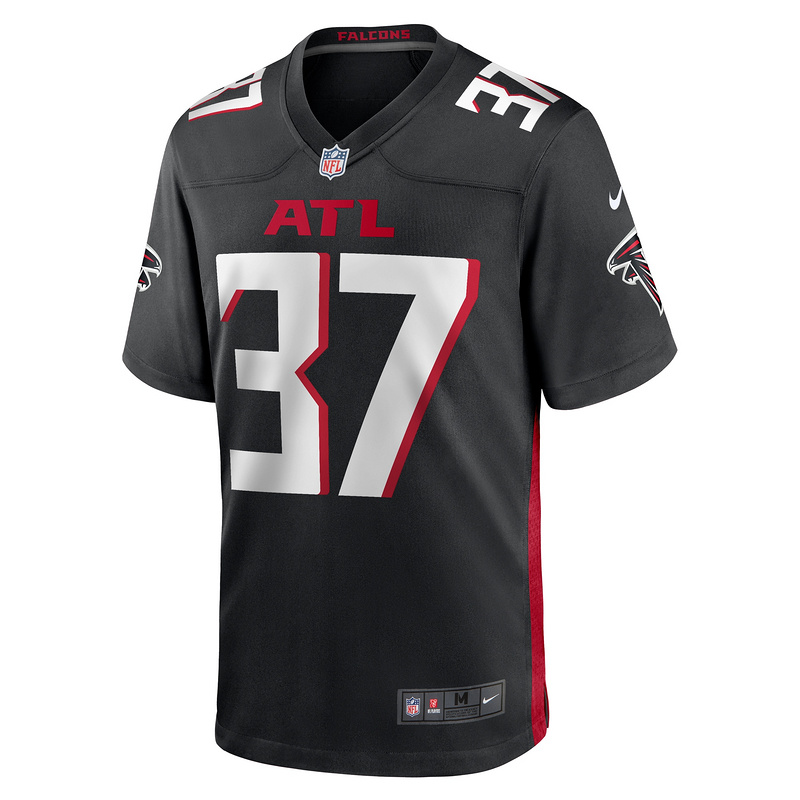Men's Atlanta Falcons DeMarcco Hellams Nike Black Team Game Jersey