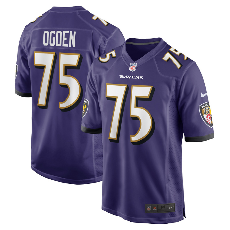 Men's Baltimore Ravens Jonathan Ogden Nike Purple Game Retired Player Jersey