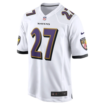 Men's Baltimore Ravens J.K. Dobbins Nike White Away Game Player Jersey 01