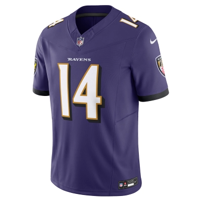 Men's Baltimore Ravens Kyle Hamilton Nike Purple Vapor F.U.S.E. Limited Jersey 01