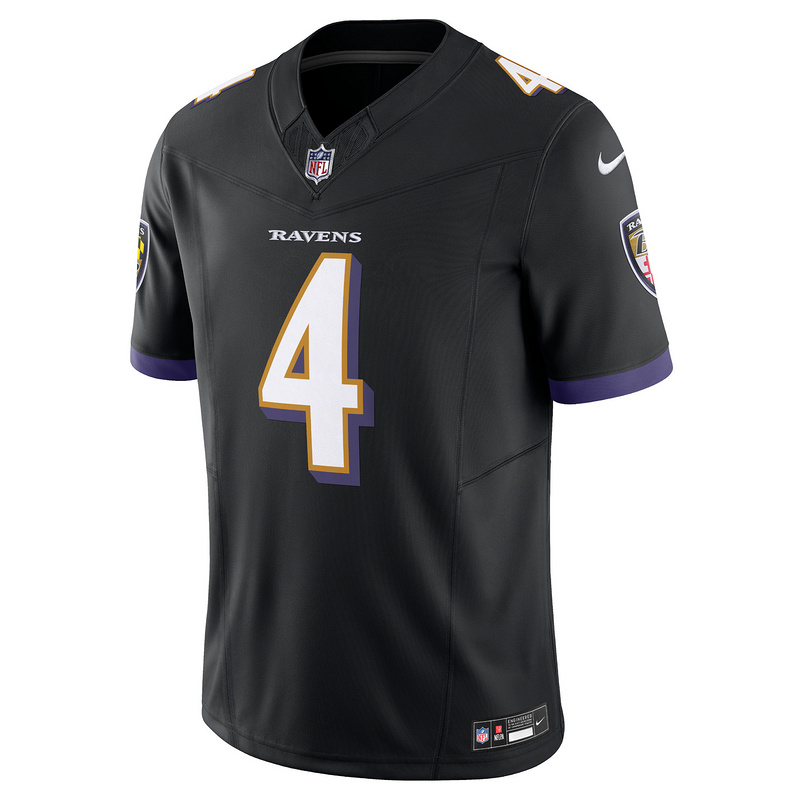 Men's Baltimore Ravens Zay Flowers Nike Black Alternate Vapor F.U.S.E. Limited Jersey