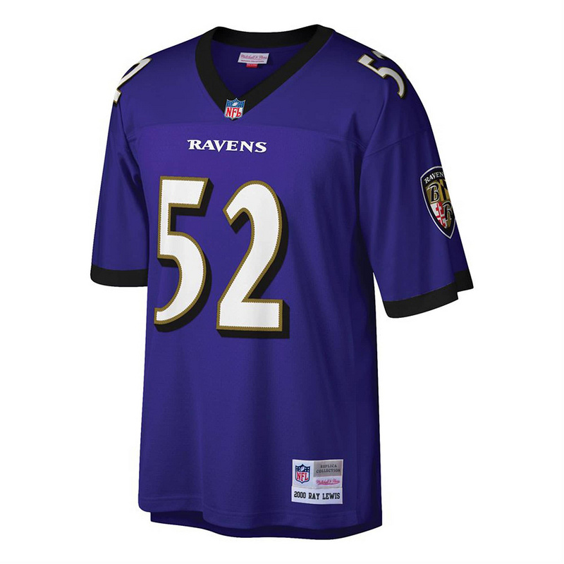 Baltimore Ravens Ray Lewis Mitchell & Ness Purple Big& Tall 2000 Retired Player Replica Jersey