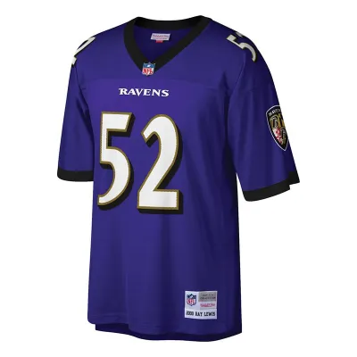 Baltimore Ravens Ray Lewis Mitchell & Ness Purple Big& Tall 2000 Retired Player Replica Jersey 01