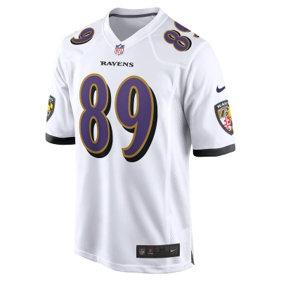 Men's Baltimore Ravens Mark Andrews Nike White Game Jersey 01
