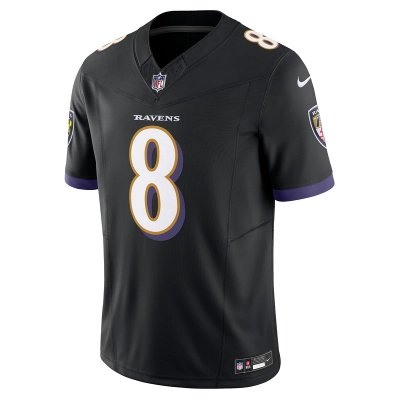 Men's Baltimore Ravens Lamar Jackson Nike Black Vapor F.U.S.E. Limited Jersey 01