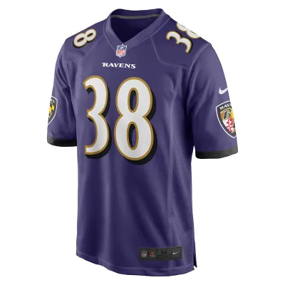 Men's Baltimore Ravens Ben Mason Nike Purple Game Jersey 01