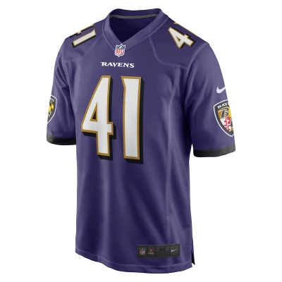 Men's Baltimore Ravens Daryl Worley Nike Purple Game Player Jersey 01