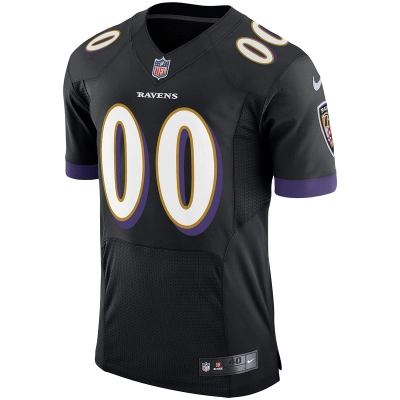 Men's Baltimore Ravens Nike Black Speed Machine Elite Custom Jersey 01