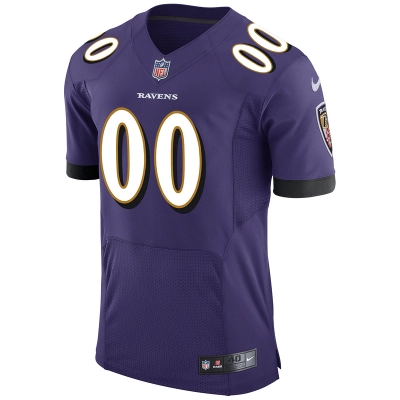 Men's Baltimore Ravens Nike Purple Speed Machine Custom Elite Jersey 01