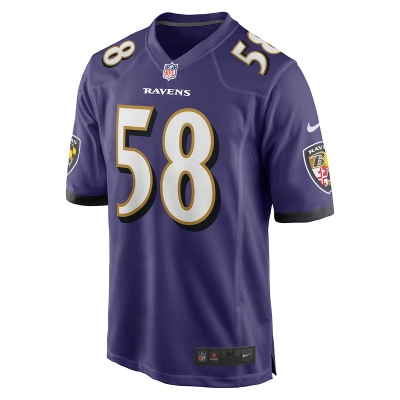 Men's Baltimore Ravens Michael Pierce Nike Purple Game Jersey 01