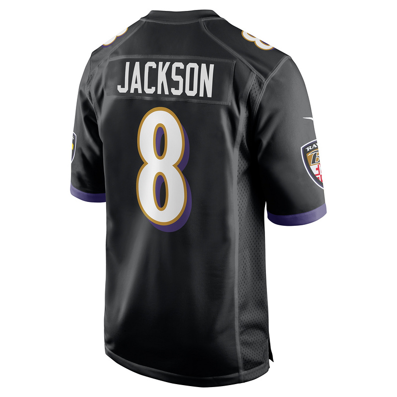 Men's Baltimore Ravens Lamar Jackson Nike Black Alternate Game Jersey