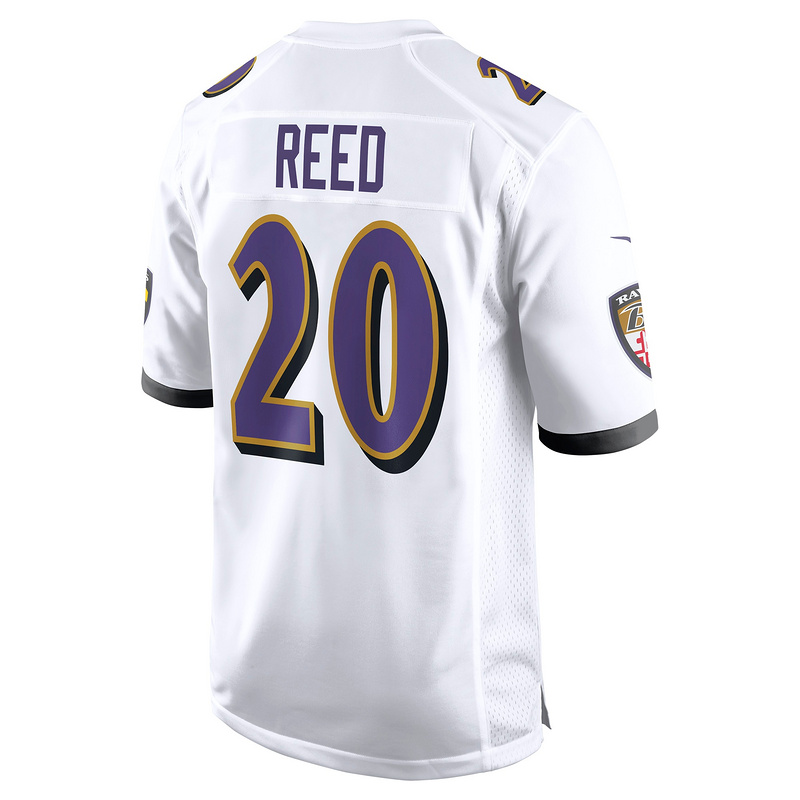 Men's Baltimore Ravens Ed Reed Nike White Retired Player Game Jersey