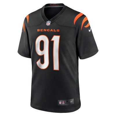 Men's Cincinnati Bengals Trey Hendrickson Nike Black Game Jersey 01
