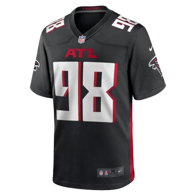 Men's Atlanta Falcons Joe Gaziano Nike Black Team Game Jersey 01